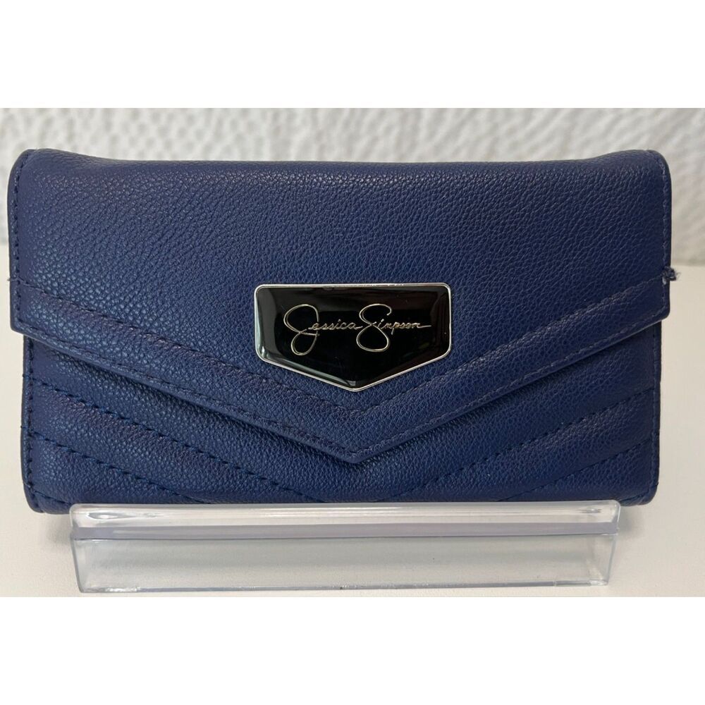 Jessica Simpson Jenita Navy Blue Trifold Wallet
